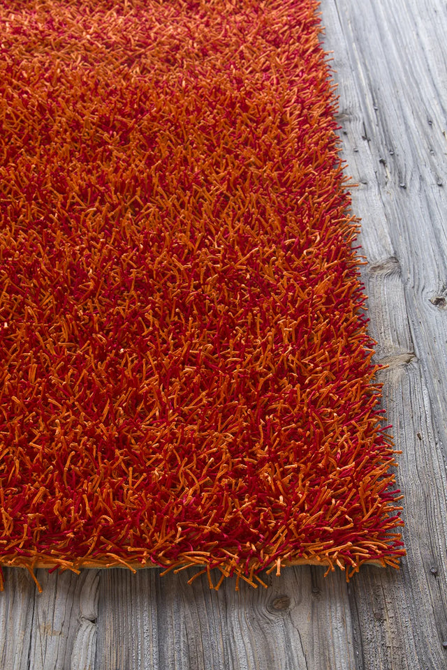 Chandra Zara ZAR-14510 Red and Orange rug, corner detail