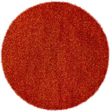 Chandra Zara ZAR-14510 Red and Orange round rug, flat view
