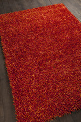 Chandra Zara ZAR-14510 Red and Orange rug, angled side view