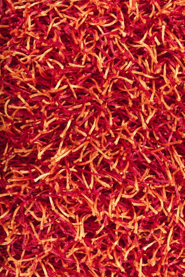 Chandra Zara ZAR-14510 Red and Orange rug, texture close-up