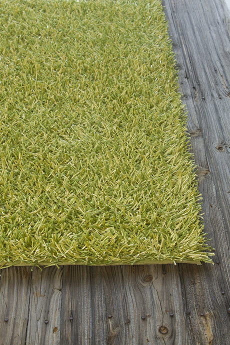 Chandra Zara ZAR-14511 Green and Yellow rug, corner detail
