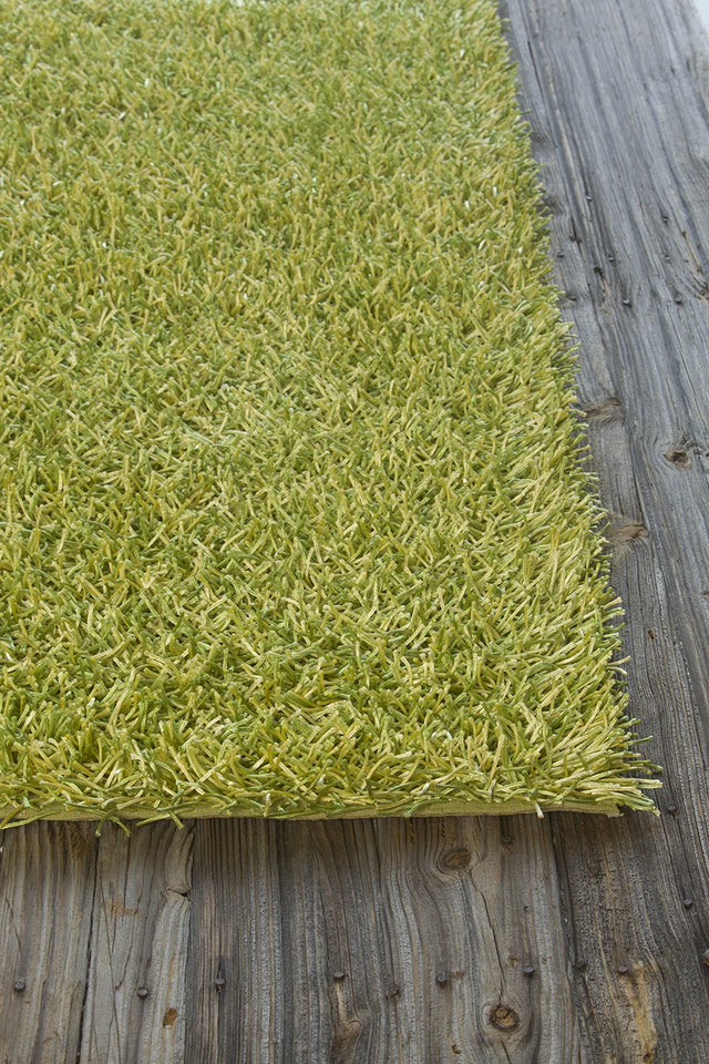 Chandra Zara ZAR-14511 Green and Yellow rug, corner detail