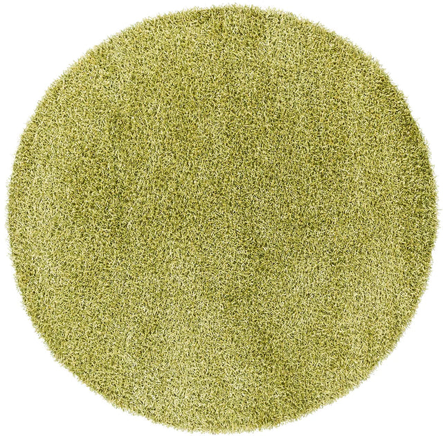 Chandra Zara ZAR-14511 Green and Yellow round rug, flat view