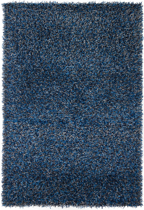 Chandra Zara ZAR-14512 Navy and Blue and Grey rug, flat view