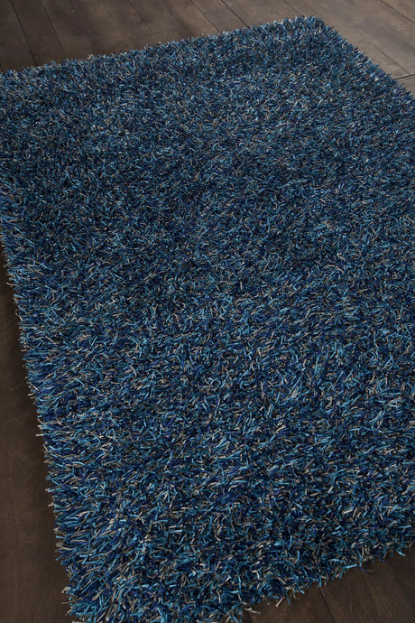 Chandra Zara ZAR-14512 Navy and Blue and Grey rug, angled side view