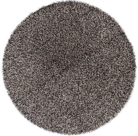 Chandra Zara ZAR-14513 Black and Cream and Olive round rug, flat view