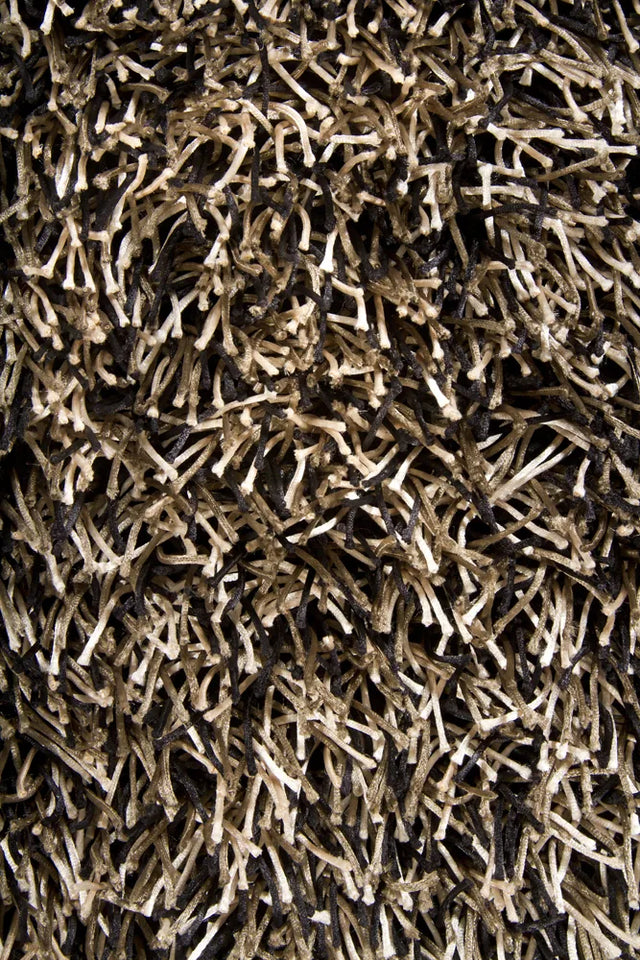 Chandra Zara ZAR-14513 Black and Cream and Olive rug, texture close-up