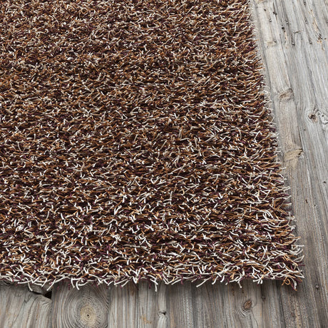 Chandra Zara ZAR-14514 Brown and Plum and Ivory rug, corner detail