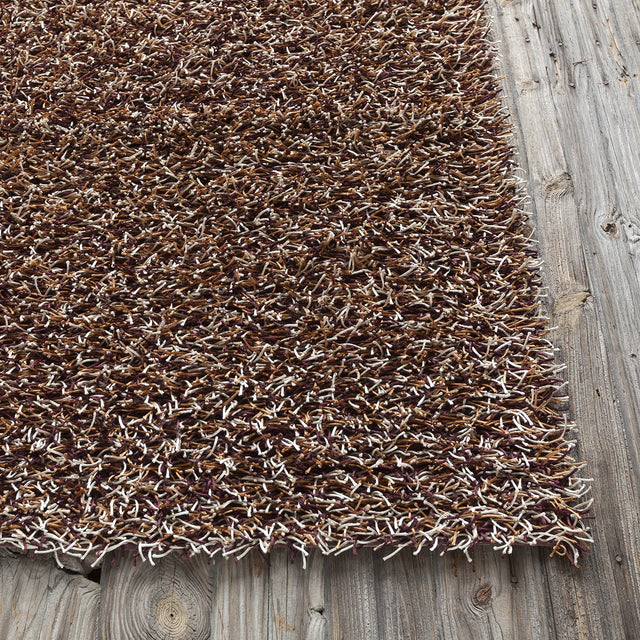 Chandra Zara ZAR-14514 Brown and Plum and Ivory rug, corner detail