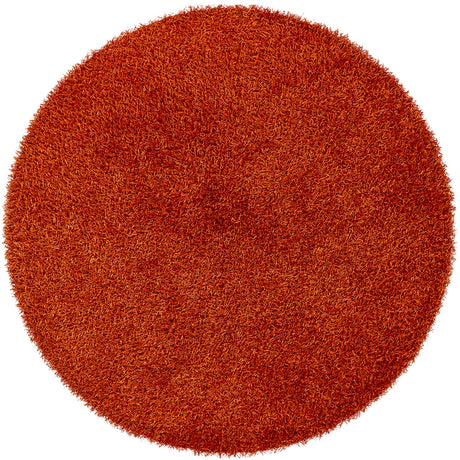 Chandra Zara ZAR-14524 Rust round rug, flat view