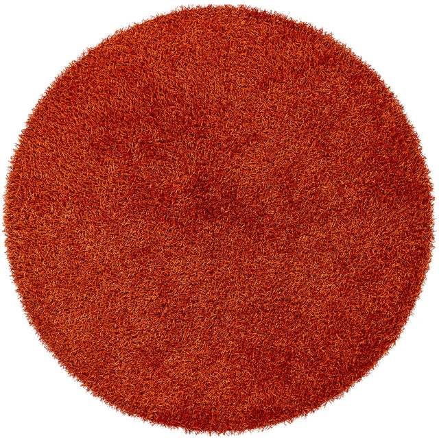 Chandra Zara ZAR-14524 Rust round rug, flat view