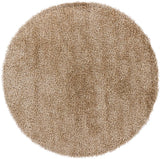 Chandra Zara ZAR-14530 Light Tan round rug, flat view