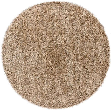 Chandra Zara ZAR-14530 Light Tan round rug, flat view
