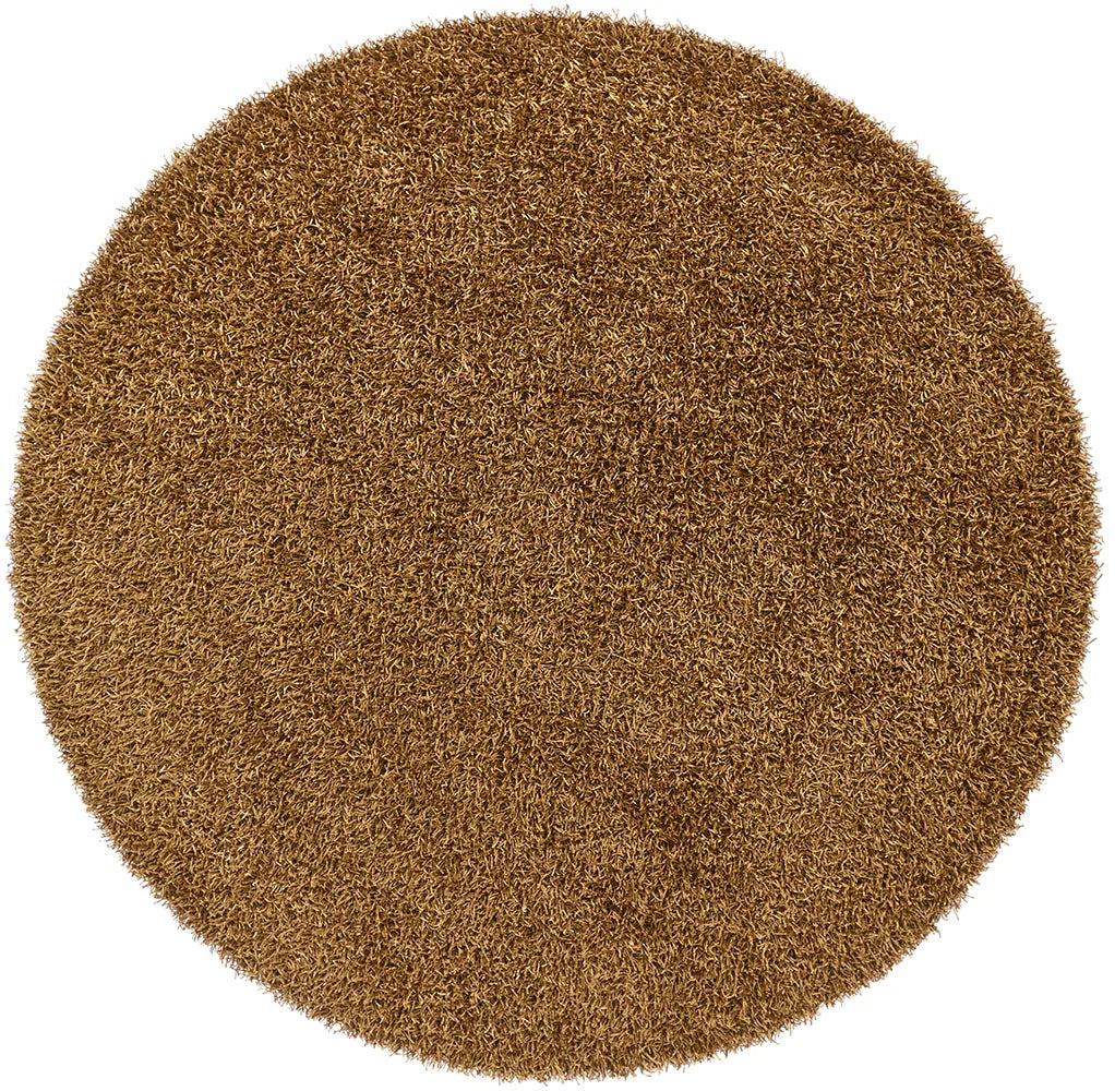 Chandra Zara ZAR-14531 Brown round rug, flat view