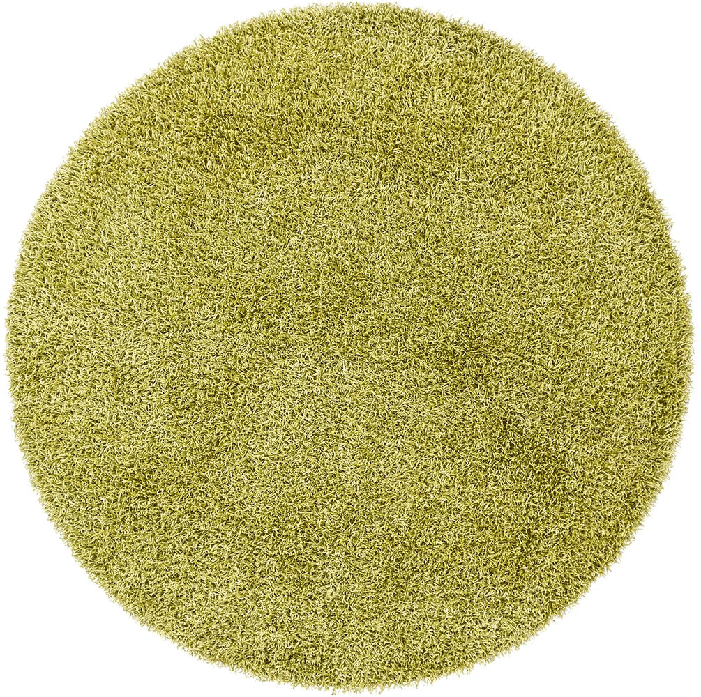 Chandra Zara ZAR-14536 Green round rug, flat view
