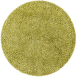 Chandra Zara ZAR-14536 Green round rug, flat view