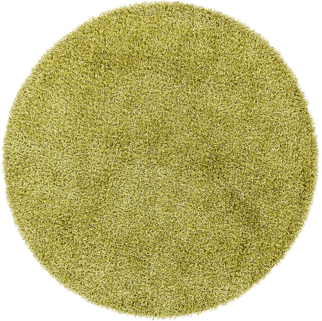 Chandra Zara ZAR-14536 Green round rug, flat view