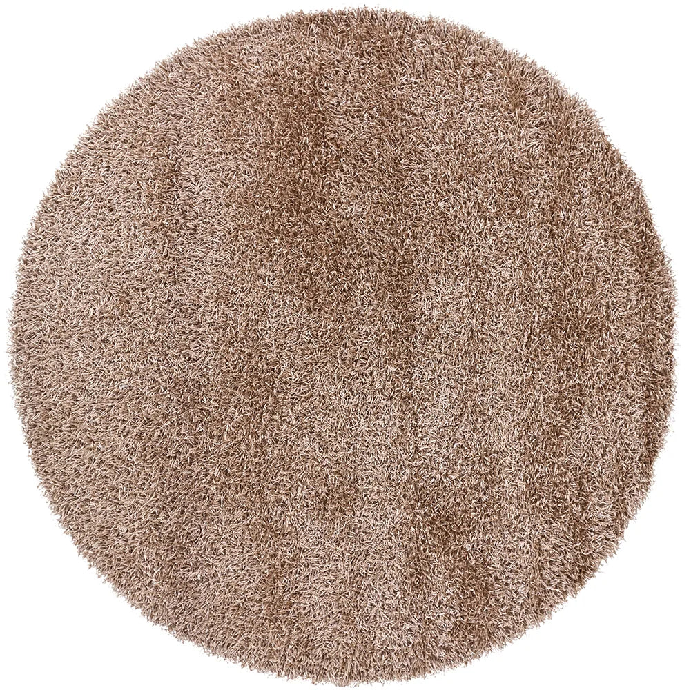 Chandra Zara ZAR-14539 Tan round rug, flat view