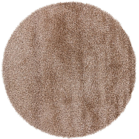 Chandra Zara ZAR-14539 Tan round rug, flat view