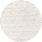 Chandra Zeal ZEA-20600 White round rug, flat view