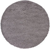 Chandra Zeal ZEA-20604 Charcoal round rug, flat view