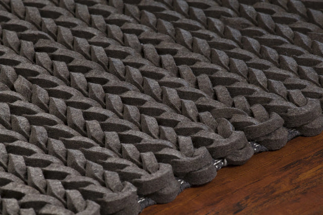 Chandra Zensar ZEN-10002 Brown rug, side detail view