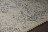Chandra Zina ZIN-45701 Blue and Beige rug, side detail view