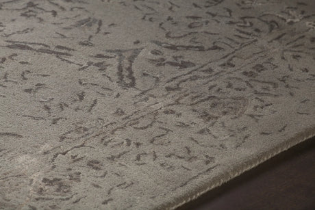 Chandra Zina ZIN-45702 Taupe rug, side detail view