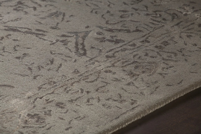 Chandra Zina ZIN-45702 Taupe rug, side detail view