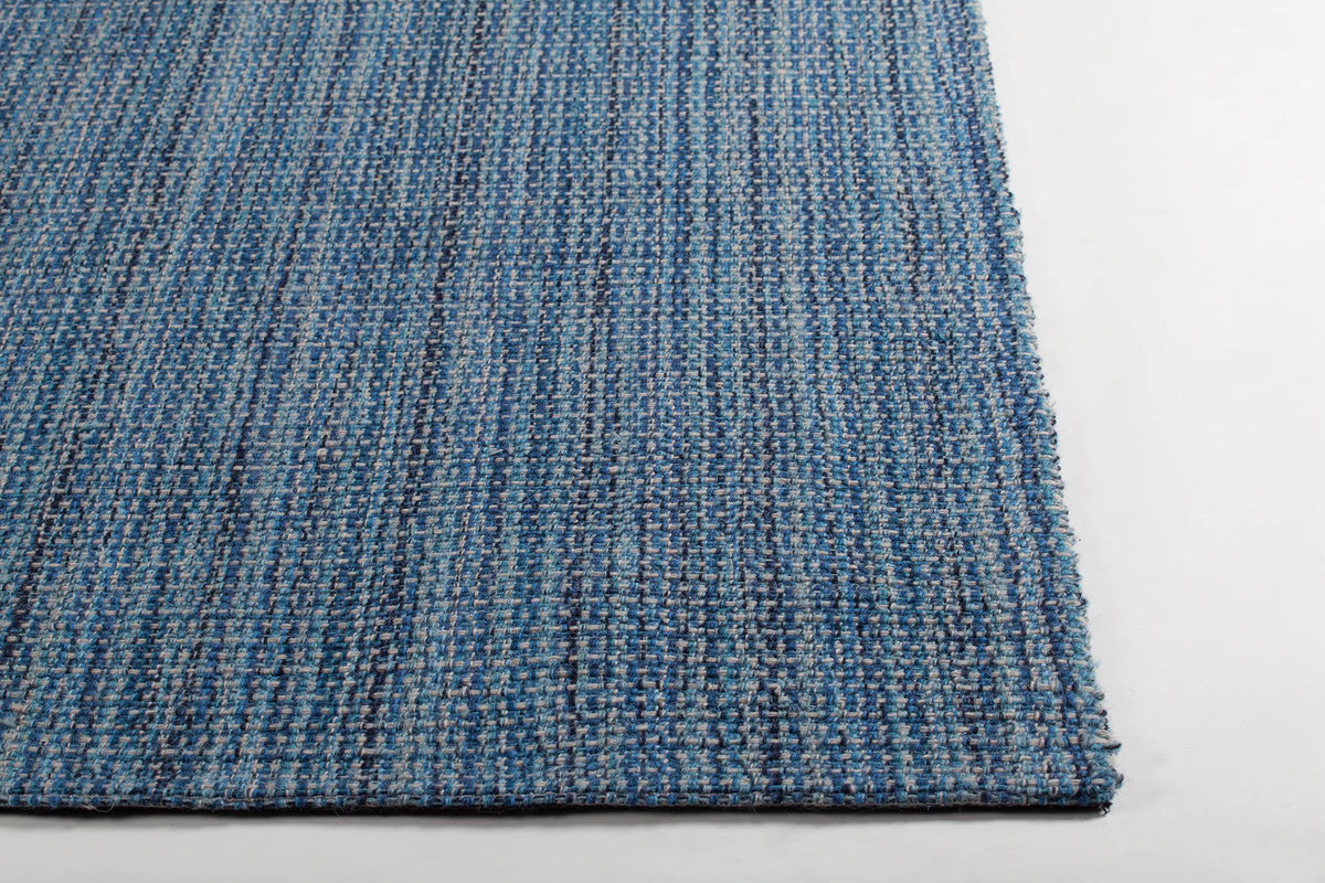 Chandra Ziva ZIV-48600 Blue and Grey and Black rug, corner detail