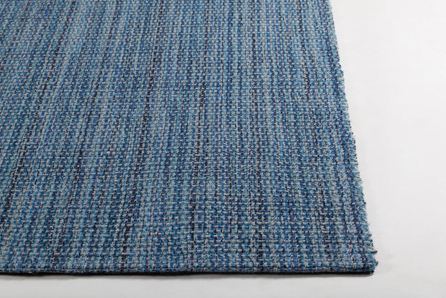Chandra Ziva ZIV-48600 Blue and Grey and Black rug, corner detail