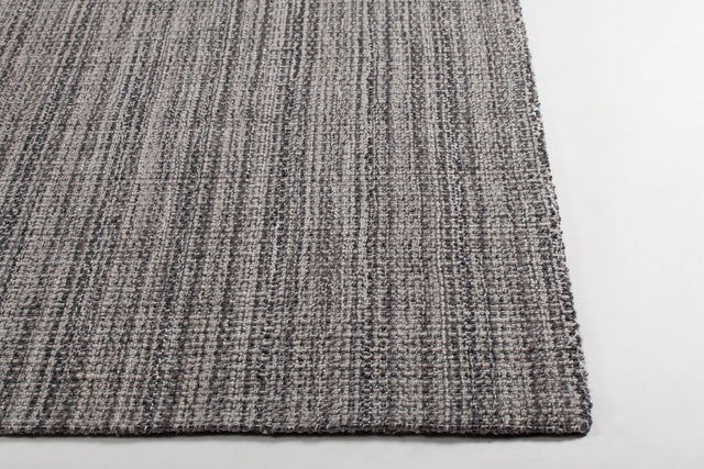 Chandra Ziva ZIV-48601 Grey and Black and White rug, corner detail
