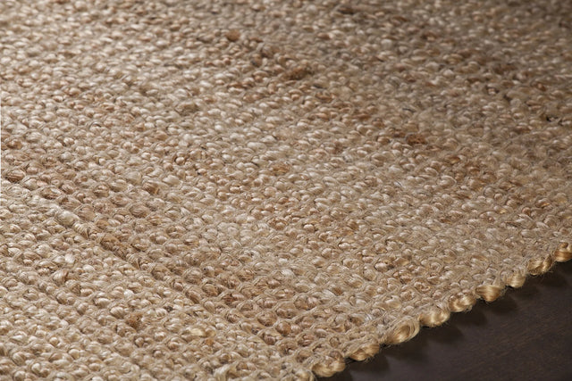 Chandra Zola ZOL-17100 Natural Tan rug, side detail view