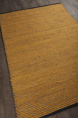 Chandra Zola ZOL-17101 Orange and Charcoal rug, angled side view