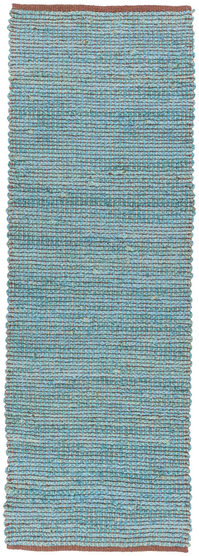 Chandra Zola ZOL-17102 Blue and Charcoal runner rug, flat view