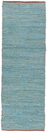 Chandra Zola ZOL-17102 Blue and Charcoal runner rug, flat view