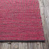 Chandra Zola ZOL-17103 Red and Charcoal rug, corner detail
