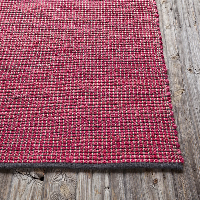 Chandra Zola ZOL-17103 Red and Charcoal rug, corner detail