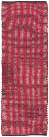 Chandra Zola ZOL-17103 Red and Charcoal runner rug, flat view