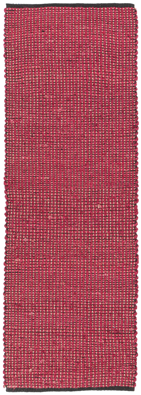 Chandra Zola ZOL-17103 Red and Charcoal runner rug, flat view