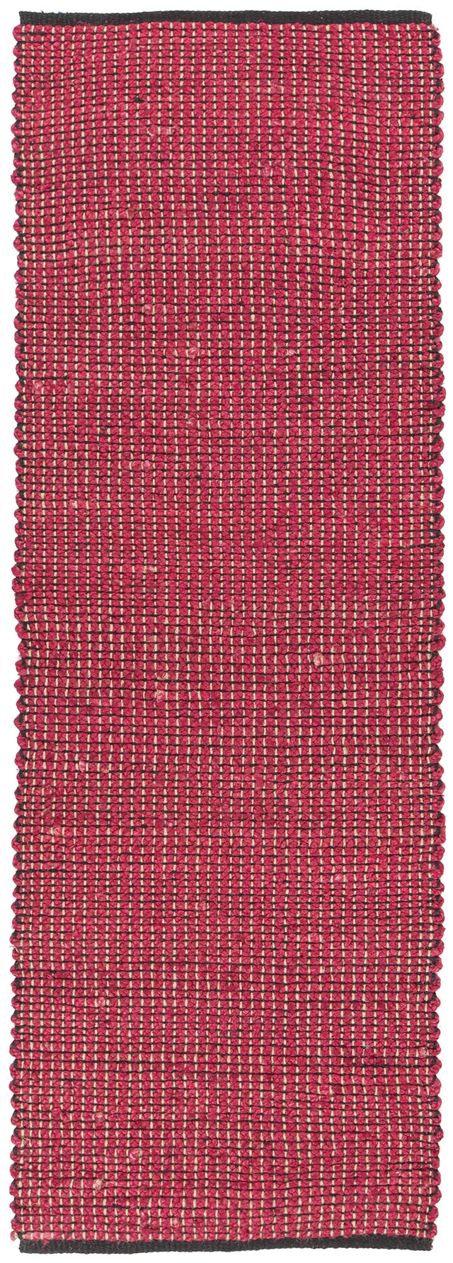 Chandra Zola ZOL-17103 Red and Charcoal runner rug, flat view