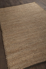 Chandra Zola ZOL-17104 Tan and Charcoal rug, angled side view