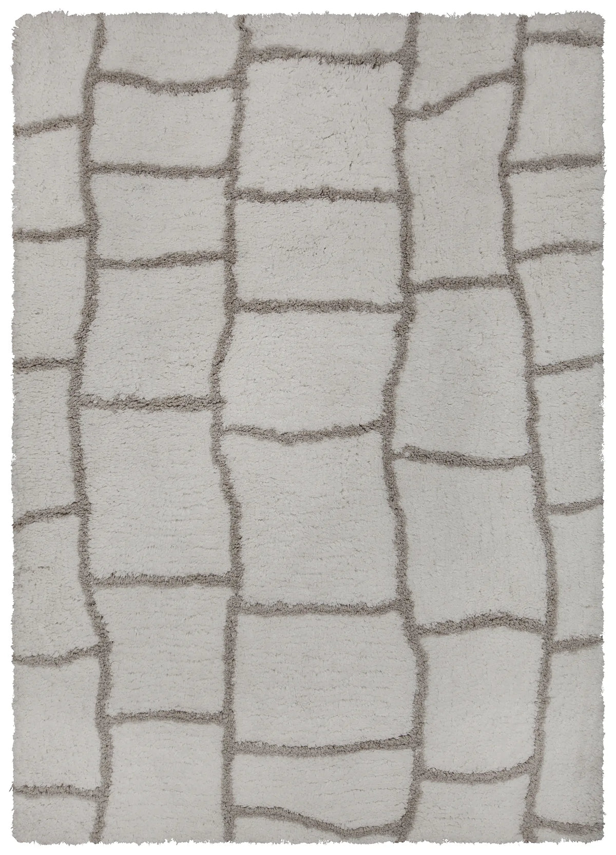 Chandra Zoya ZOY-45800 White and Silver rug, flat view