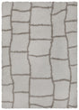 Chandra Zoya ZOY-45800 White and Silver rug, flat view