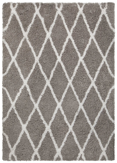 Chandra Zoya ZOY-45801 Grey and White rug, flat view