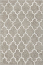 Chandra Zoya ZOY-45802 Silver and White rug, flat view