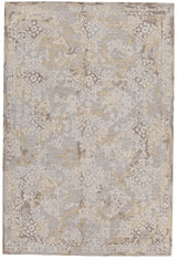 Chandra Zyana ZYA-43900 grey and brown and gold and beige rug, flat view