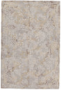 Chandra Zyana ZYA-43900 grey and brown and gold and beige rug, flat view