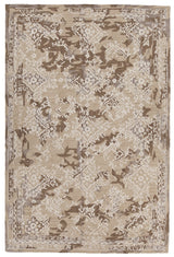 Chandra Zyana ZYA-43902 brown and tan and white rug, flat view