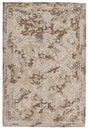 Chandra Zyana ZYA-43902 brown and tan and white rug, flat view